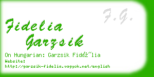fidelia garzsik business card
